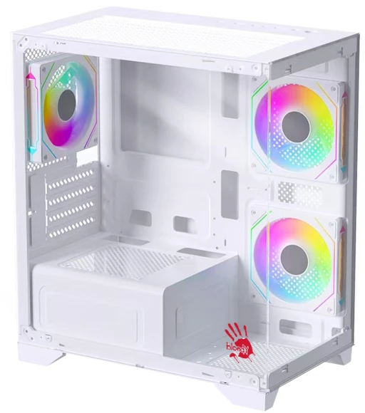 Корпус KingPrice KPCC-MD203 черный без БП ATX 1x80mm 3x120mm 2xUSB2.0 audio
