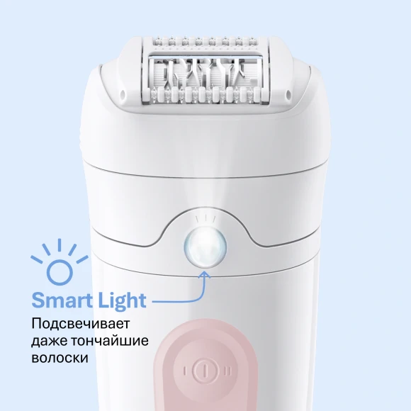 Эпилятор Braun SE5-050 скор.:2 насад.:4 от электр.сети от аккум. белый/розовый