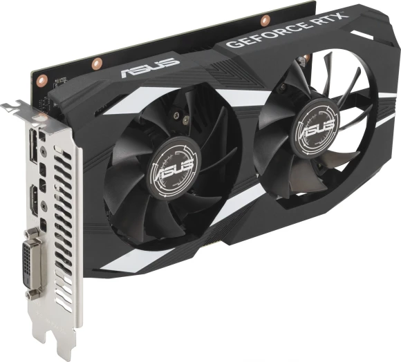 Видеокарта Asus PCI-E 4.0 DUAL-RTX3050-O6G NVIDIA GeForce RTX 3050 6Gb 96bit GDDR6 1507/14000 DVIx1 HDMIx1 DPx1 HDCP Ret