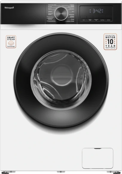 Стиральная машина Weissgauff WM 45712 Inverter Steam класс: A+++ загр.фронтальная макс.:7кг белый инвертор