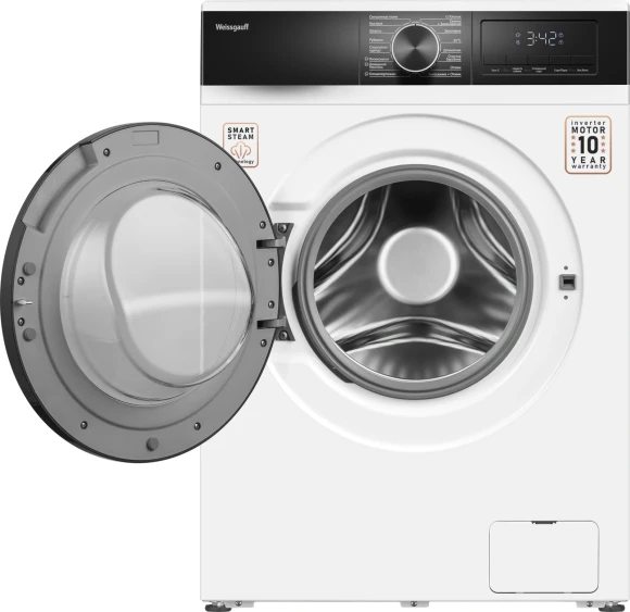 Стиральная машина Weissgauff WM 45712 Inverter Steam класс: A+++ загр.фронтальная макс.:7кг белый инвертор