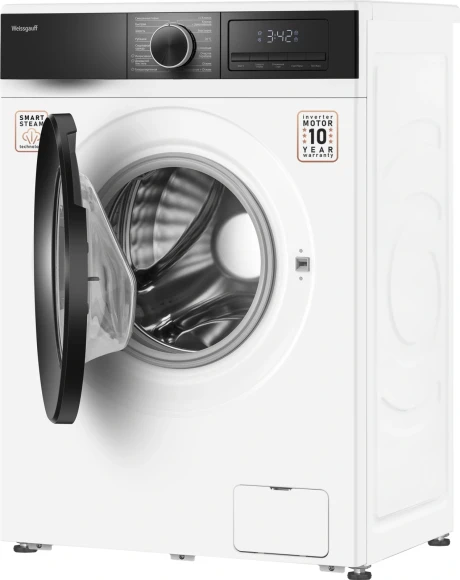 Стиральная машина Weissgauff WM 45712 Inverter Steam класс: A+++ загр.фронтальная макс.:7кг белый инвертор