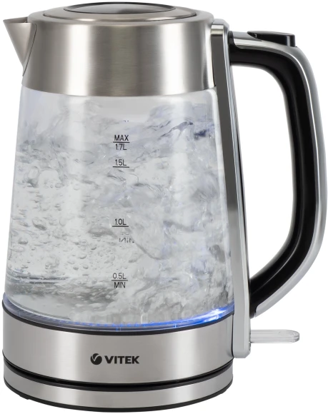 Чайник электрический Vitek VT-1184 1.7л. 2200Вт серебристый корпус: стекло/металл Чайник электрический Vitek VT-1184 1.7л. 2200Вт серебристый корпус: стекло/металл