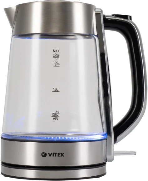 Чайник электрический Vitek VT-1184 1.7л. 2200Вт серебристый корпус: стекло/металл Чайник электрический Vitek VT-1184 1.7л. 2200Вт серебристый корпус: стекло/металл