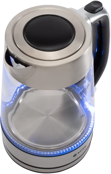 Чайник электрический Vitek VT-1184 1.7л. 2200Вт серебристый корпус: стекло/металл Чайник электрический Vitek VT-1184 1.7л. 2200Вт серебристый корпус: стекло/металл