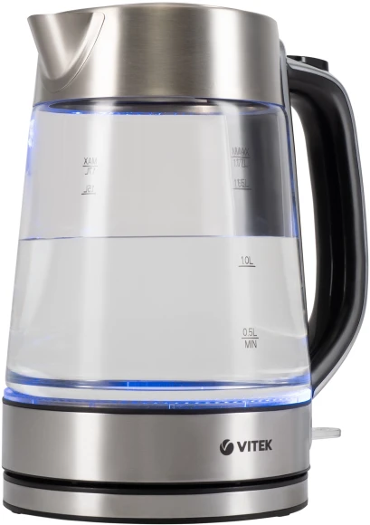 Чайник электрический Vitek VT-1184 1.7л. 2200Вт серебристый корпус: стекло/металл Чайник электрический Vitek VT-1184 1.7л. 2200Вт серебристый корпус: стекло/металл