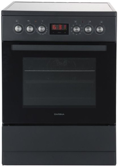 Плита Газовая Darina 1D1 GM 241 008 W белый/черный (стеклянная крышка) реш.чугун
