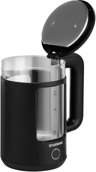 Чайник электрический Starwind SKG1053 1.7л. 1800Вт черный корпус: стекло Чайник электрический Starwind SKG1053 1.7л. 1800Вт черный корпус: стекло