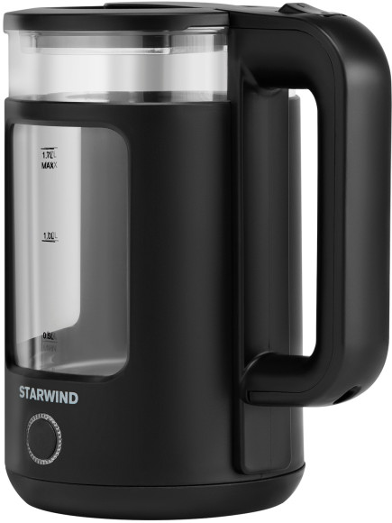 Чайник электрический Starwind SKG1053 1.7л. 1800Вт черный корпус: стекло Чайник электрический Starwind SKG1053 1.7л. 1800Вт черный корпус: стекло