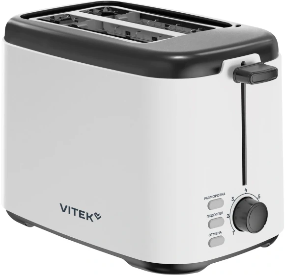 Тостер Vitek VT-T1001 800Вт белый/черный Тостер Vitek VT-T1001 800Вт белый/черный