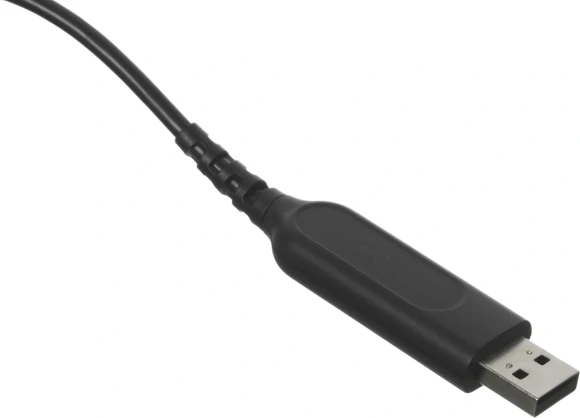 Наушники с микрофоном Logitech 960 черный 2.4м накладные USB оголовье (981-000100)