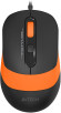 Мышь A4Tech Fstyler FM10S черный/оранжевый оптическая 1600dpi silent USB 3but (FM10S USB ORANGE)