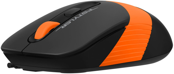 Мышь A4Tech Fstyler FM10S черный/оранжевый оптическая 1600dpi silent USB 3but (FM10S USB ORANGE)