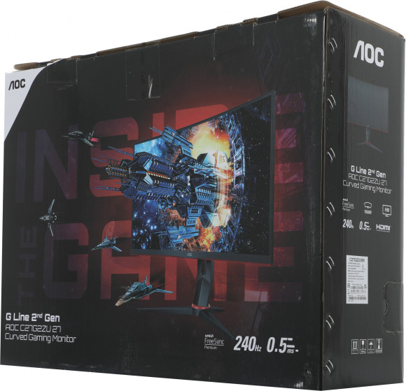 Монитор AOC 27" Gaming C27G2ZU черный/красный VA LED 0.5ms 16:9 HDMI M/M матовая HAS Piv 300cd 178гр/178гр 1920x1080 240Hz FreeSync Premium DP FHD USB 5.5кг Монитор AOC 27" Gaming C27G2ZU черный/красный VA LED 0.5ms 16:9 HDMI M/M матовая HAS Piv 300cd 178гр/178гр 1920x1080 240Hz FreeSync Premium DP FHD USB 5.5кг