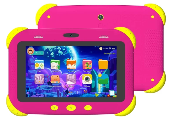 Планшет Digma CITI Kids MT8321 (1.3) 4C RAM2Gb ROM32Gb 7" IPS 1024x600 3G Android 9.0 розовый 2Mpix 0.3Mpix BT WiFi microSDHC 64Gb 2800mAh