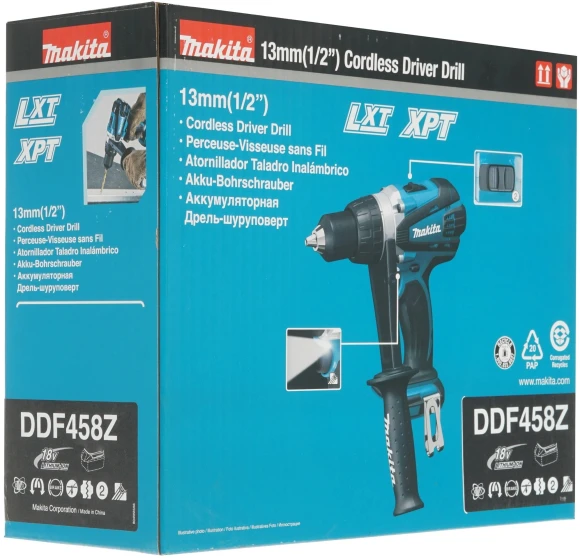 Дрель-шуруповерт Makita DDF458Z аккум. патрон:быстрозажимной