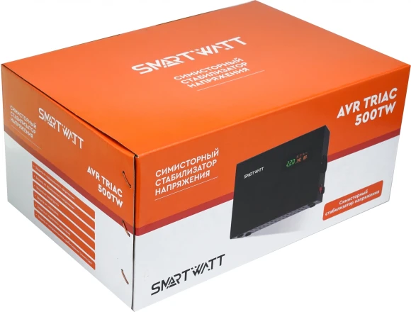 Стабилизатор напряжения Smartwatt AVR Triac 500TW 500ВА черный Стабилизатор напряжения Smartwatt AVR Triac 500TW 500ВА черный
