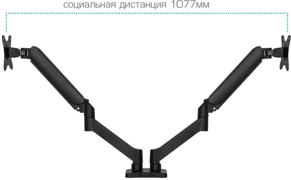 Кронштейн для мониторов Arm Media LCD-T23 черный 17"-32" макс.18кг настольный поворот и наклон