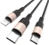 Кабель Hoco X26 Xpress one 80275 USB (m)-Lightning (m)/USB Type-C (m)/micro USB (m) 1м черный/золотистый