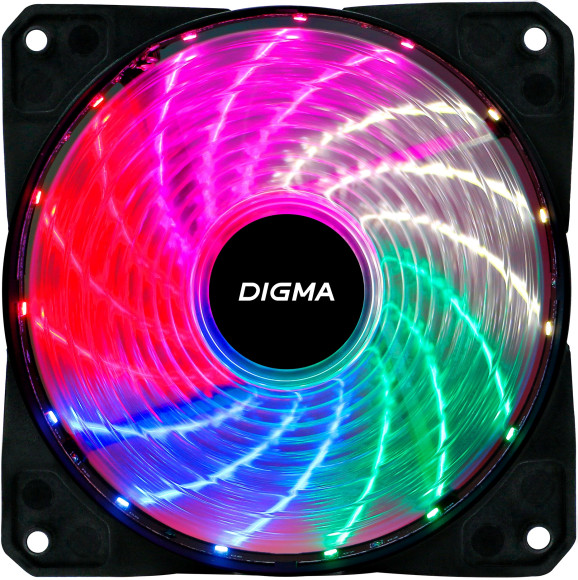 Вентилятор для корпуса Digma DFAN-FRGB2 RGB 120х120x25 черный 3-pin 4-pin (Molex) 23дБ Ret Вентилятор для корпуса Digma DFAN-FRGB2 RGB 120х120x25 черный 3-pin 4-pin (Molex) 23дБ Ret