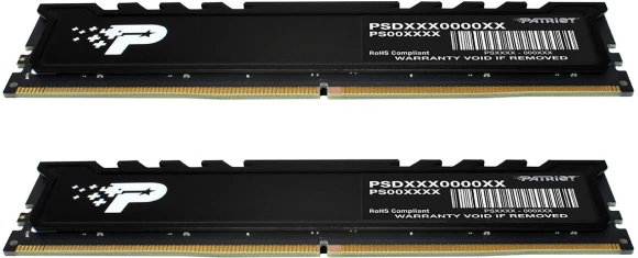 Память DDR5 2x16GB 4800MHz Patriot PSP532G4800KH1 Signature Premium RTL PC5-38400 CL40 DIMM 288-pin 1.1В kit single rank с радиатором Ret