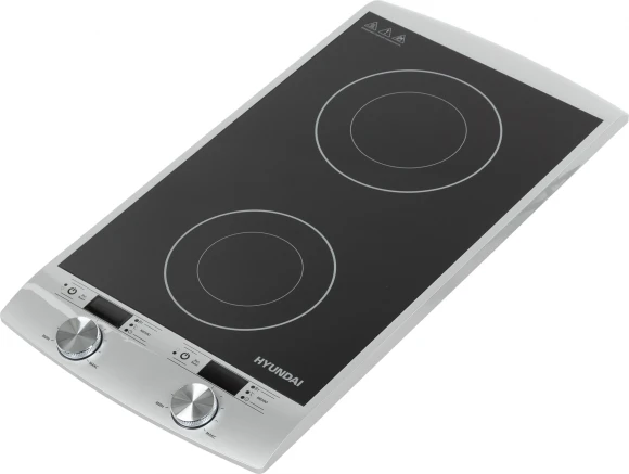 Плита Индукционная Hyundai HYC-0103 серебристый/черный стеклокерамика (настольная)