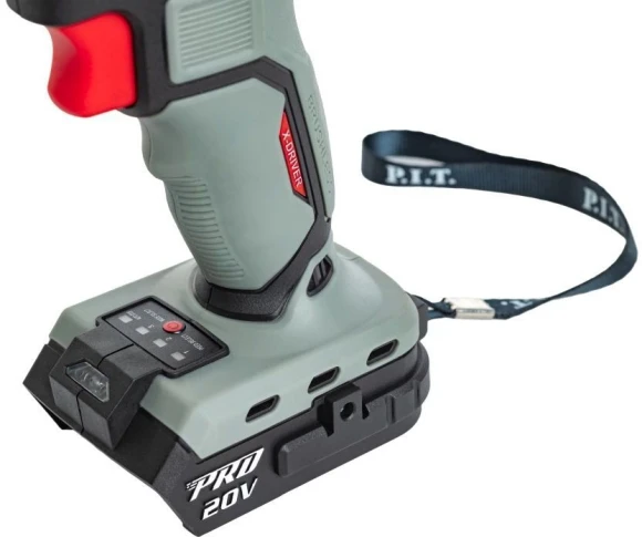 Гайковерт P.I.T. PIW20H-300B аккум. патрон:квад.1/2"