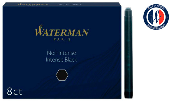 Картридж Waterman Standard (S0110850) Intense Black чернила для ручек перьевых (8шт)