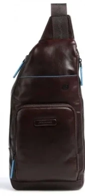 Рюкзак слинг Piquadro Blue Square Revamp CA5577B2V/MO красное дерево кожа