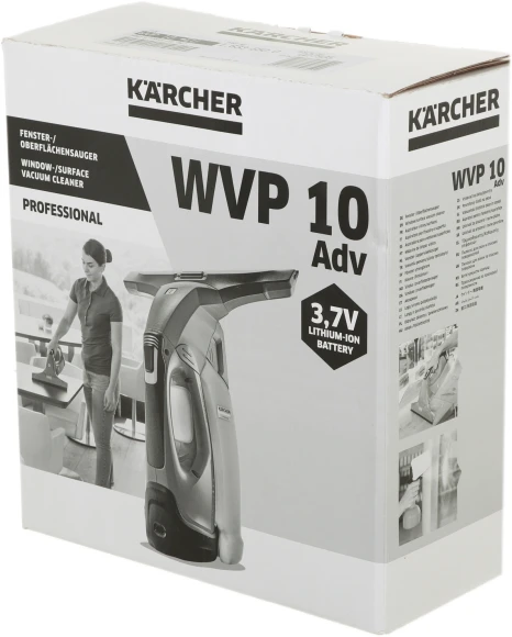 Мойщик окон Karcher Professional WVP 10 шир.скреб.:280мм пит.:от аккум. серый/желтый Мойщик окон Karcher Professional WVP 10 шир.скреб.:280мм пит.:от аккум. серый/желтый