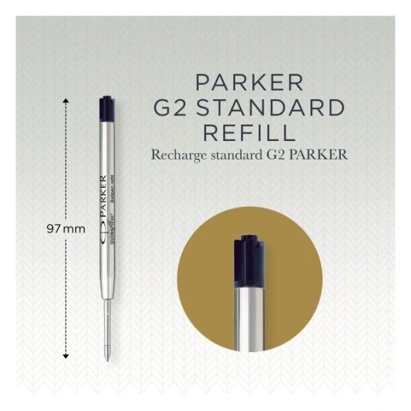 Стержень шариковый Parker QuinkFlow Z08 (1950372) M 1мм черные чернила блистер (2шт)