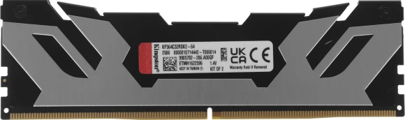 Память DDR5 2x32GB 6400MHz Kingston KF564C32RSK2-64 Fury Renegade Silver XMP RTL Gaming PC5-51200 CL32 DIMM 288-pin 1.4В kit dual rank с радиатором Ret
