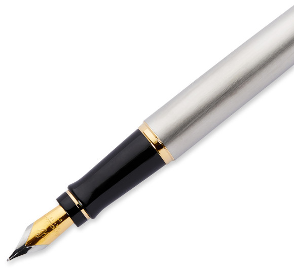 Ручка перьев. Waterman Expert 3 (S0951940) Stainless Steel GT F сталь подар.кор.