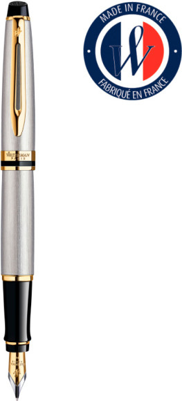 Ручка перьев. Waterman Expert 3 (S0951940) Stainless Steel GT F сталь подар.кор.