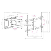 Кронштейн для телевизора Arm Media PARAMOUNT-60 черный 32"-75" макс.60кг настенный поворот и наклон Кронштейн для телевизора Arm Media PARAMOUNT-60 черный 32"-75" макс.60кг настенный поворот и наклон