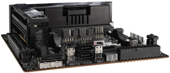 Материнская плата Asus ROG STRIX X670E-I GAMING WIFI Socket AM5 AMD X670 2xDDR5 mini-ITX AC`97 8ch(7.1) 2.5Gg RAID+HDMI