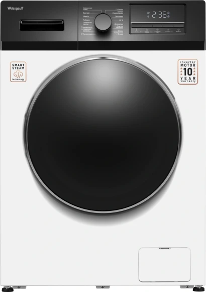 Стиральная машина Weissgauff WM 47814 Inverter Steam класс: A+++ загр.фронтальная макс.:8кг белый инвертор