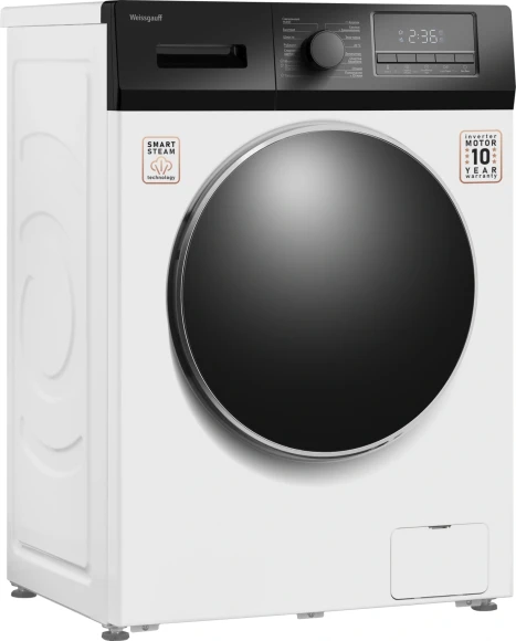 Стиральная машина Weissgauff WM 47814 Inverter Steam класс: A+++ загр.фронтальная макс.:8кг белый инвертор