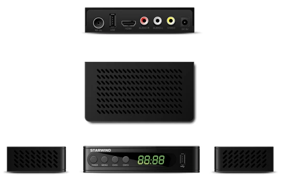 Ресивер DVB-T2 Starwind CT-200 черный Ресивер DVB-T2 Starwind CT-200 черный