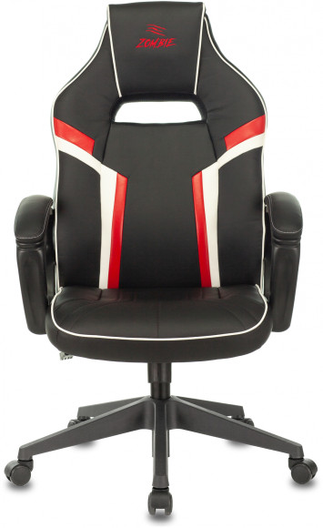 Кресло игровое Zombie Z3 черный/красный экокожа с подголов. крестов. пластик