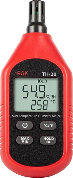 Термогигрометр RGK TH-30 портативный красный/черный (778626)