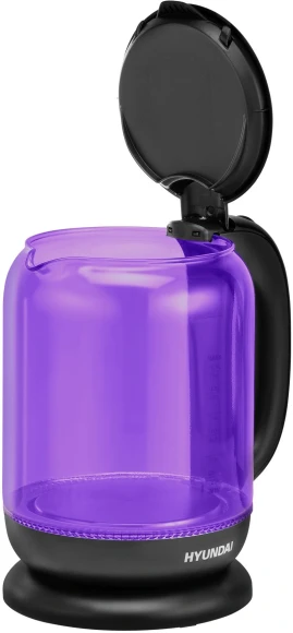 Чайник электрический Hyundai HYK-G5809 1.7л. 2200Вт фиолетовый/черный корпус: стекло
