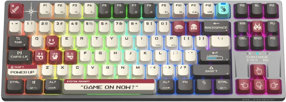 Клавиатура A4Tech Bloody WS87 механическая серый/красный USB беспроводная BT/Radio Multimedia for gamer LED (WS87)