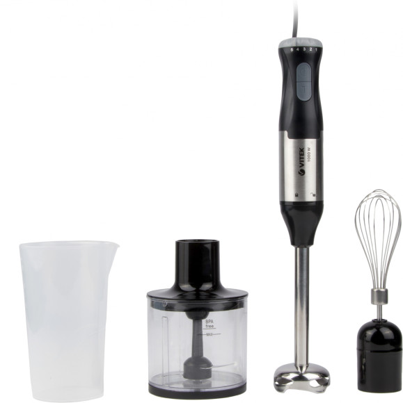 Блендер погружной Vitek VT-3425 1000Вт черный/серебристый