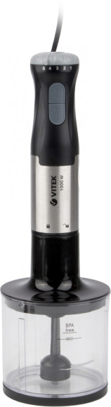 Блендер погружной Vitek VT-3425 1000Вт черный/серебристый