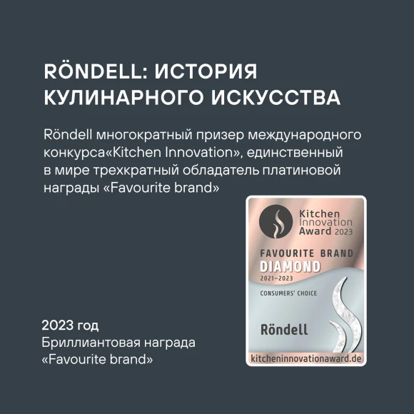 Сковорода Rondell Perfect RDA-1560 круглая 26см покрытие: Xylan Plus ручка несъемная (без крышки) черный