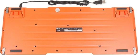 Клавиатура Оклик 710G BLACK DEATH черный/оранжевый USB Multimedia for gamer LED (476393)