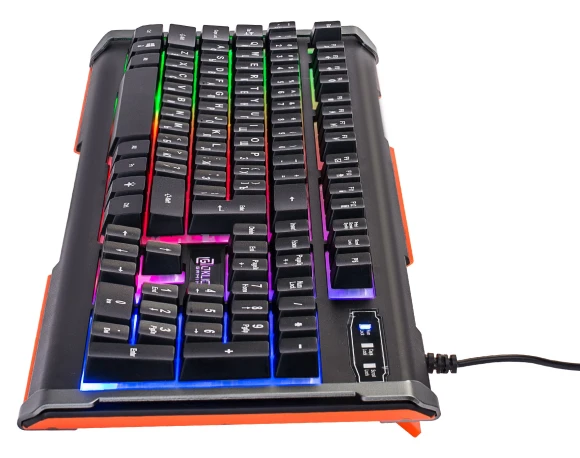 Клавиатура Оклик 710G BLACK DEATH черный/оранжевый USB Multimedia for gamer LED (476393)