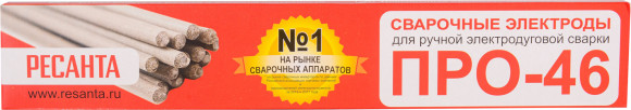 Электроды Ресанта ПРО-46 D2.5мм L300мм 1000гр (71/6/34) Электроды Ресанта ПРО-46 D2.5мм L300мм 1000гр (71/6/34)