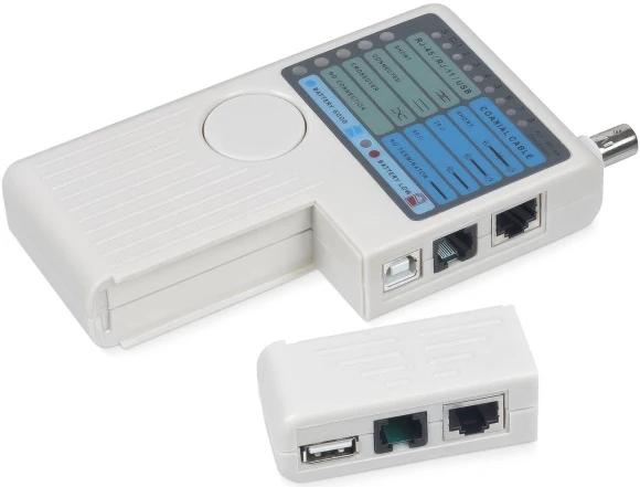 Тестер кабельный Cabeus CT-BNC-RJ45 белый/черный Тестер кабельный Cabeus CT-BNC-RJ45 белый/черный